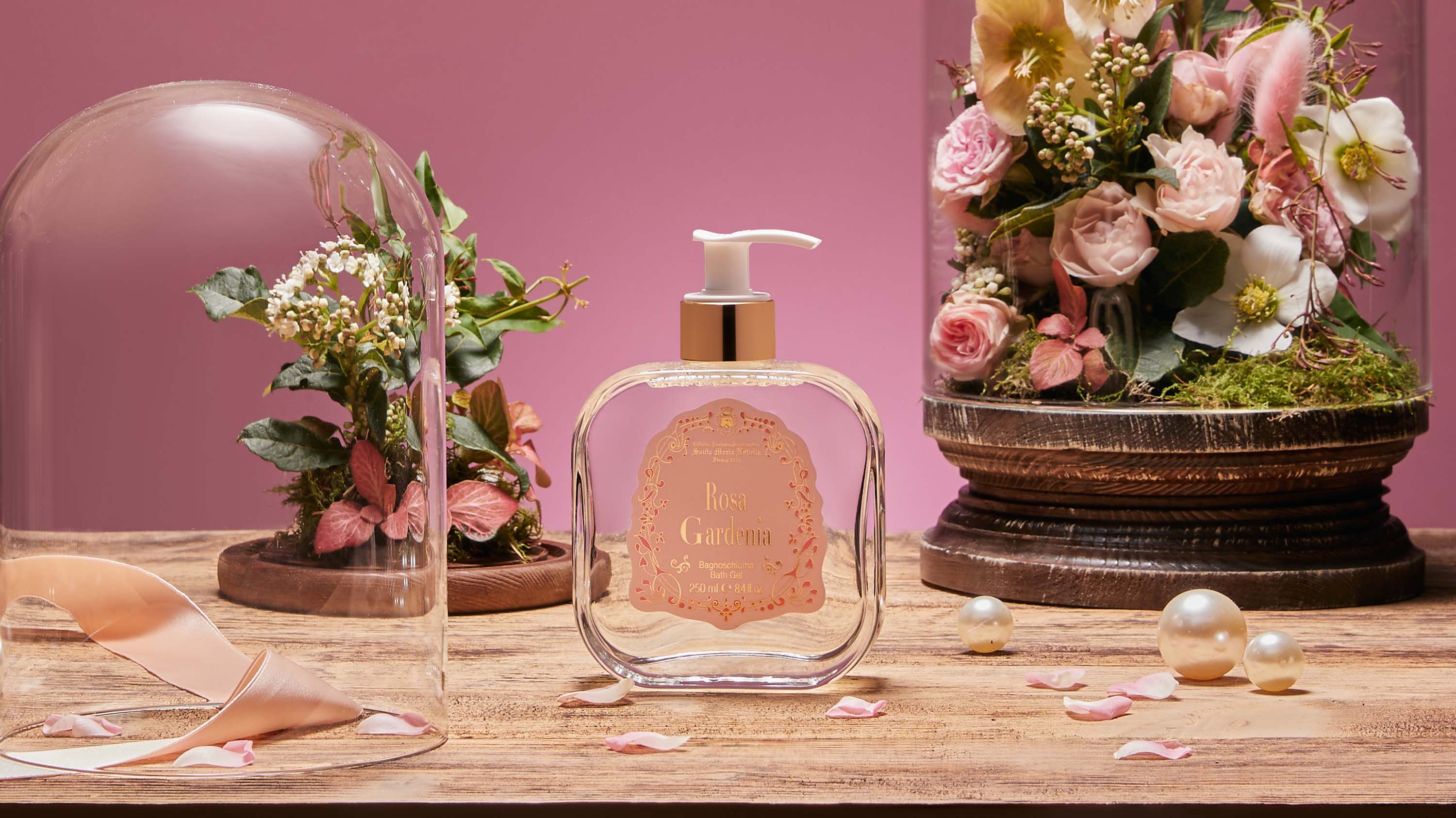 Rosa Gardenia Glass Bath Gel