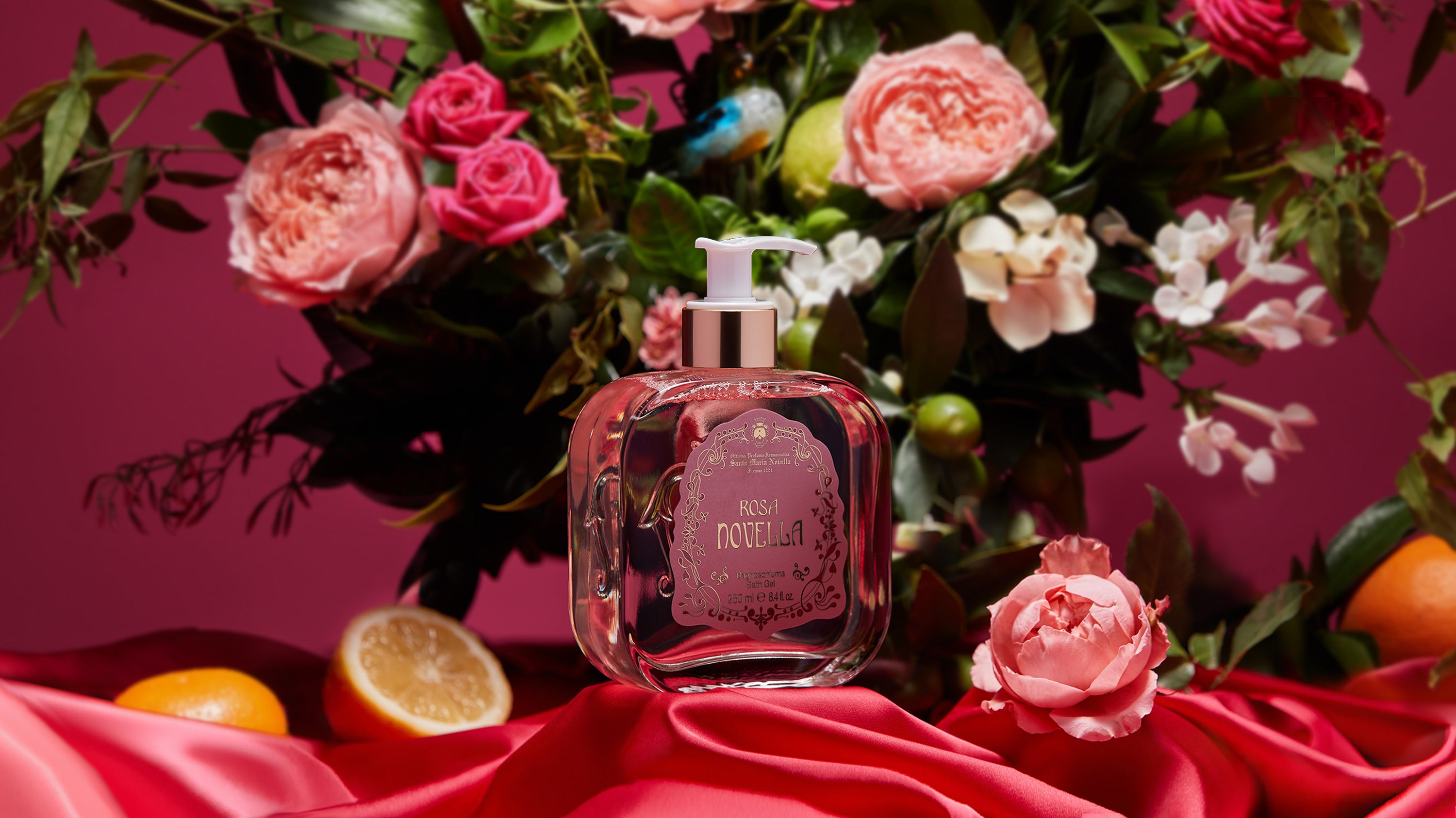 Rosa Novella Glass Bath Gel