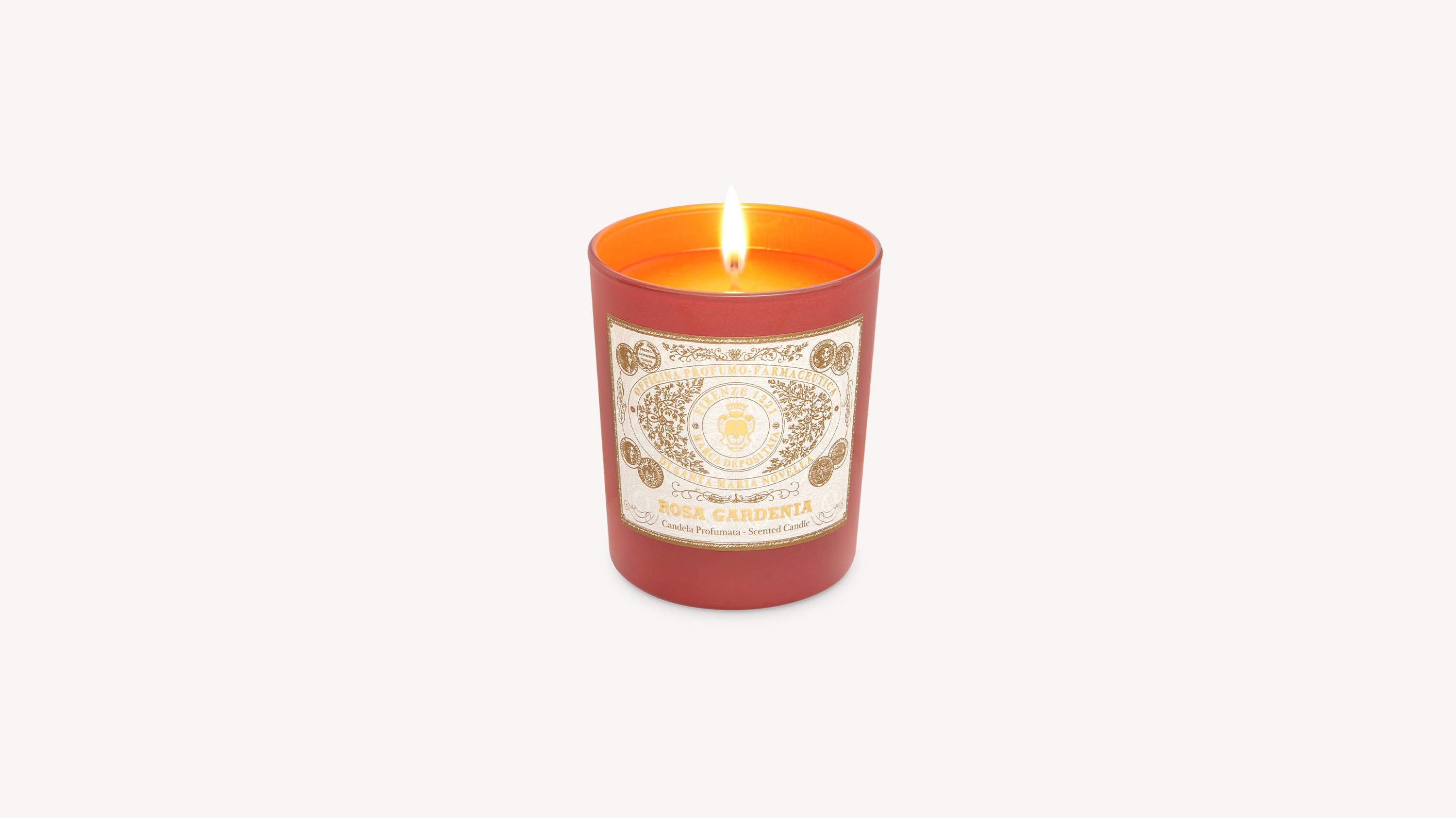 Rosa Gardenia Glass Candle