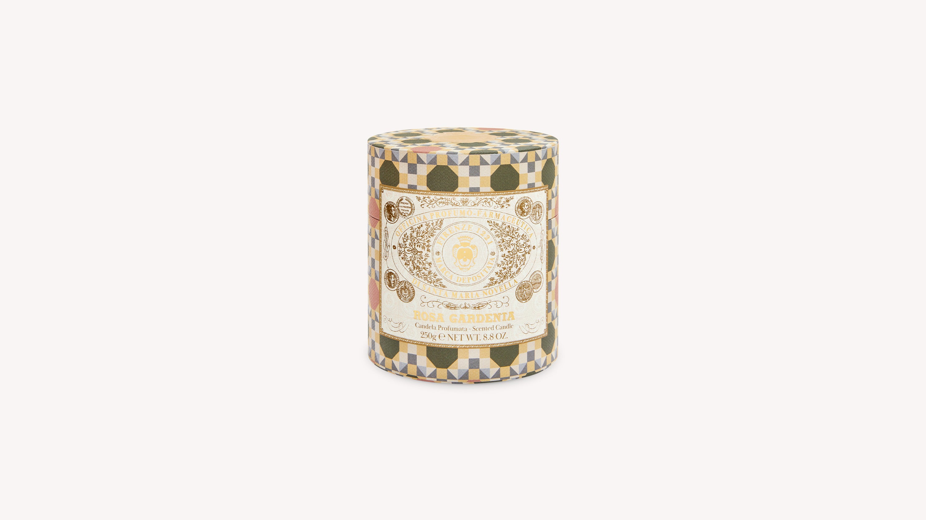Rosa Gardenia Glass Candle