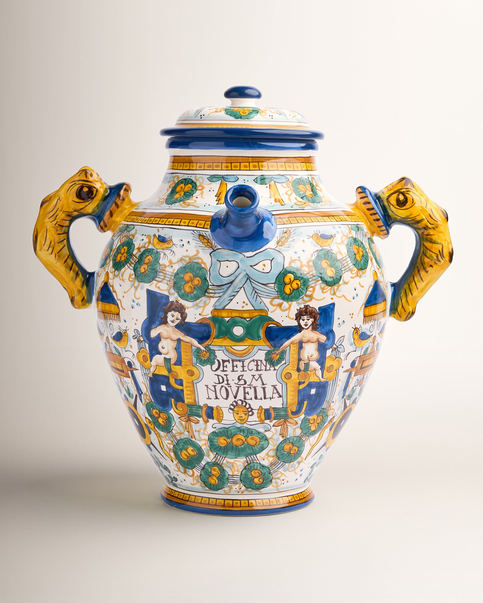 Ceramic Pharmacy Jar, Square Cartouche