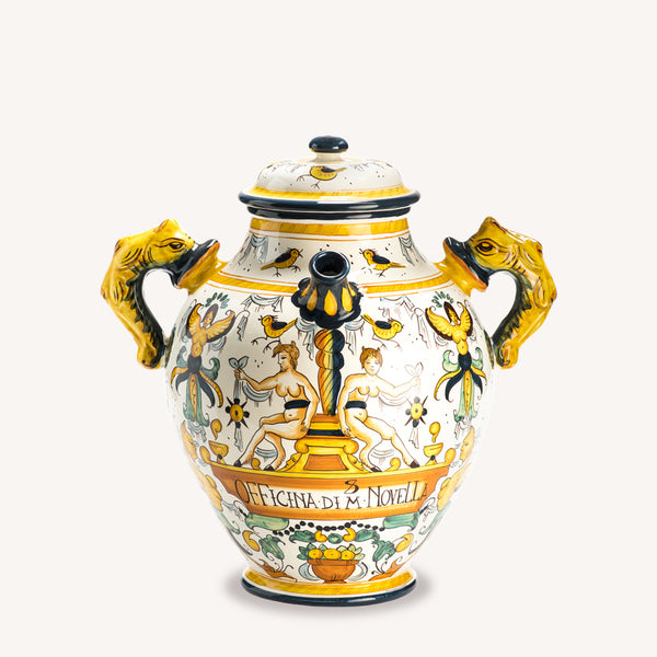 Ceramic Vase with Rectangular Decoration Accessories officina-smn-usa-ca.myshopify.com Officina Profumo Farmaceutica di Santa Maria Novella - US