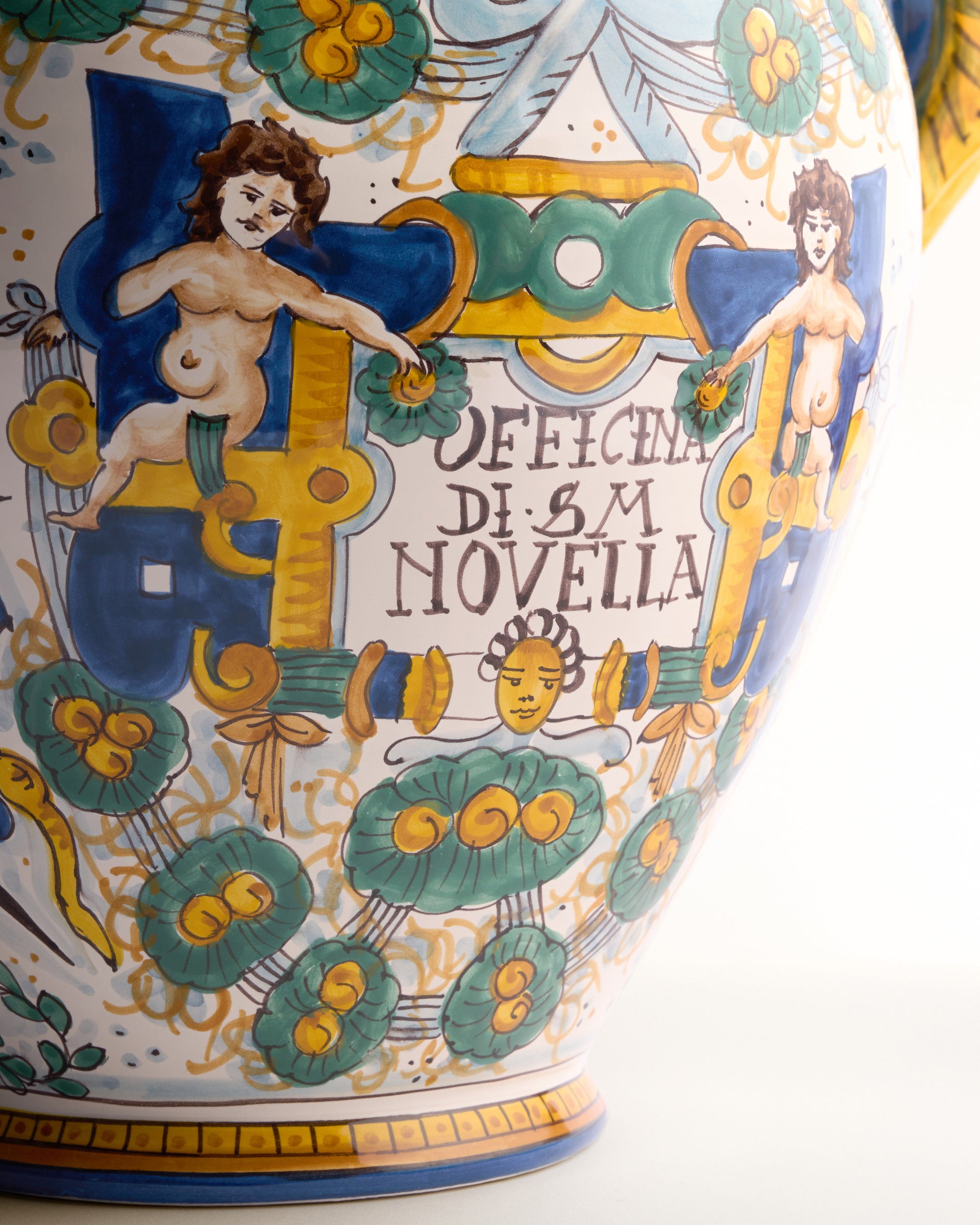 Ceramic Pharmacy Jar, Square Cartouche