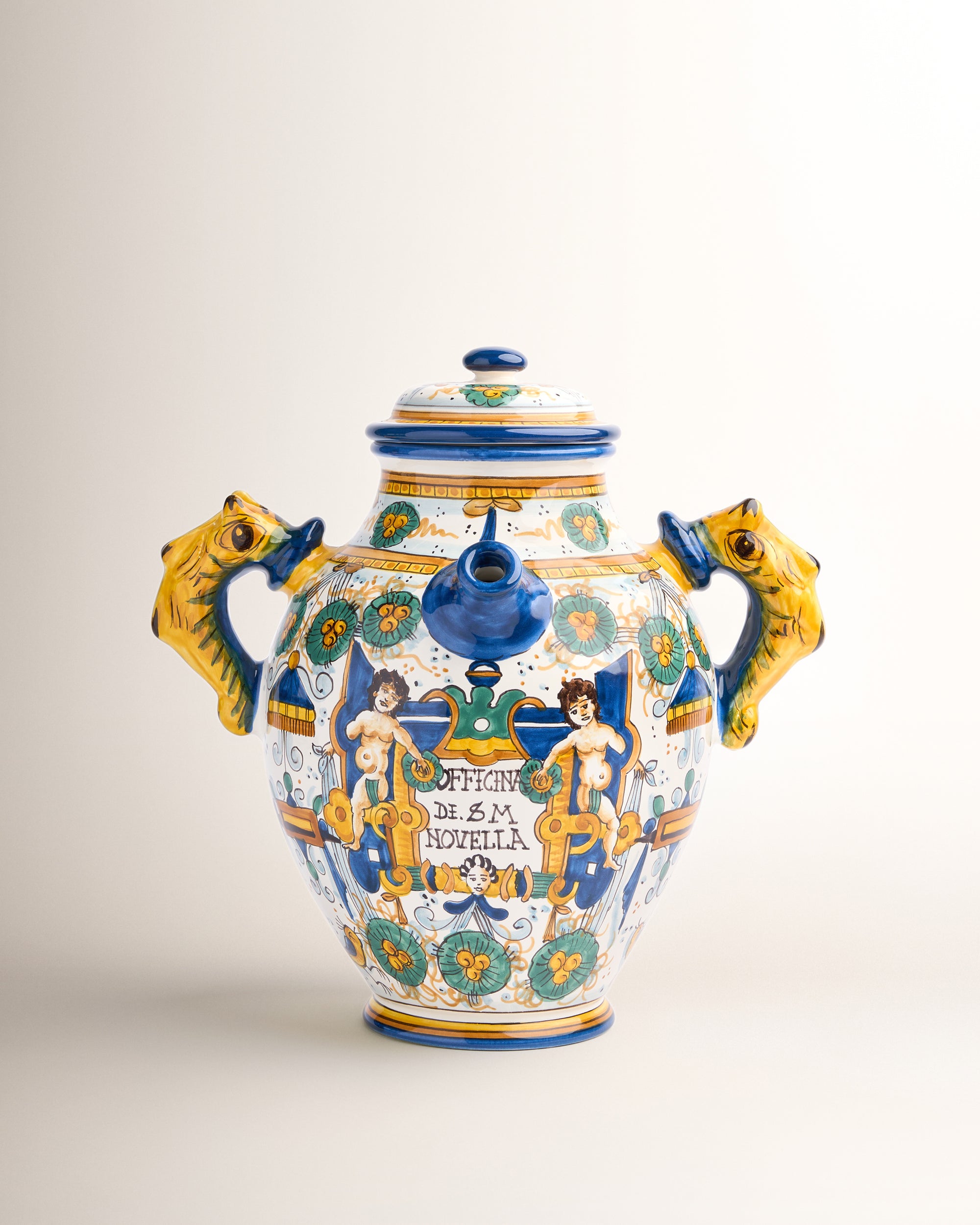 Ceramic Pharmacy Jar, Square Cartouche